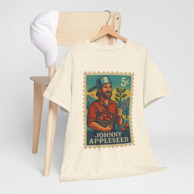 Johnny Appleseed Vintage Graphic Tee: American Folk Hero T-Shirt image 6