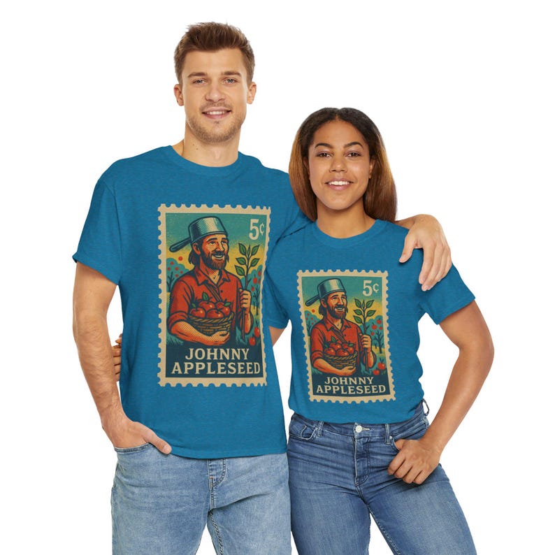 Johnny Appleseed Vintage Graphic Tee: American Folk Hero T-Shirt image 9