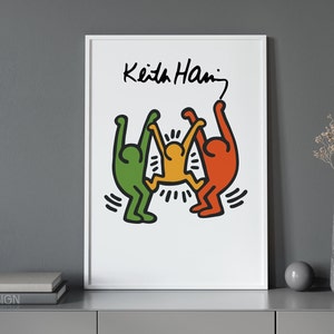Keith Haring Minimalist Wall Art Exhibition Poster Haring Poster Pop Art Print Keith Haring Print Trendy Wall Art Bestseller Wall Art