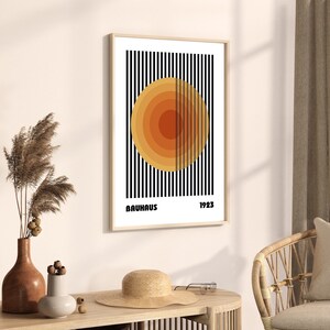 Arte de pared imprimible Bauhaus Decoración de sala de estar Póster Bauhaus Impresiones digitales