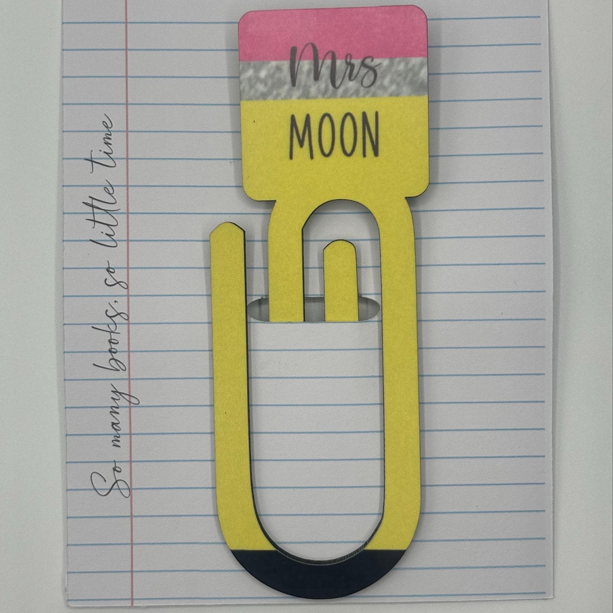 Personalized Teacher Bookmark Teacher Appreciation Gift Custom Planner clip Book Accessory Teaching Supply paperclip bookmark personalized