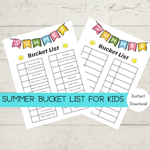 Summer Bucket List For Kids kids to do list summer activities summer calendar summer things to do with kids weekly summer plans