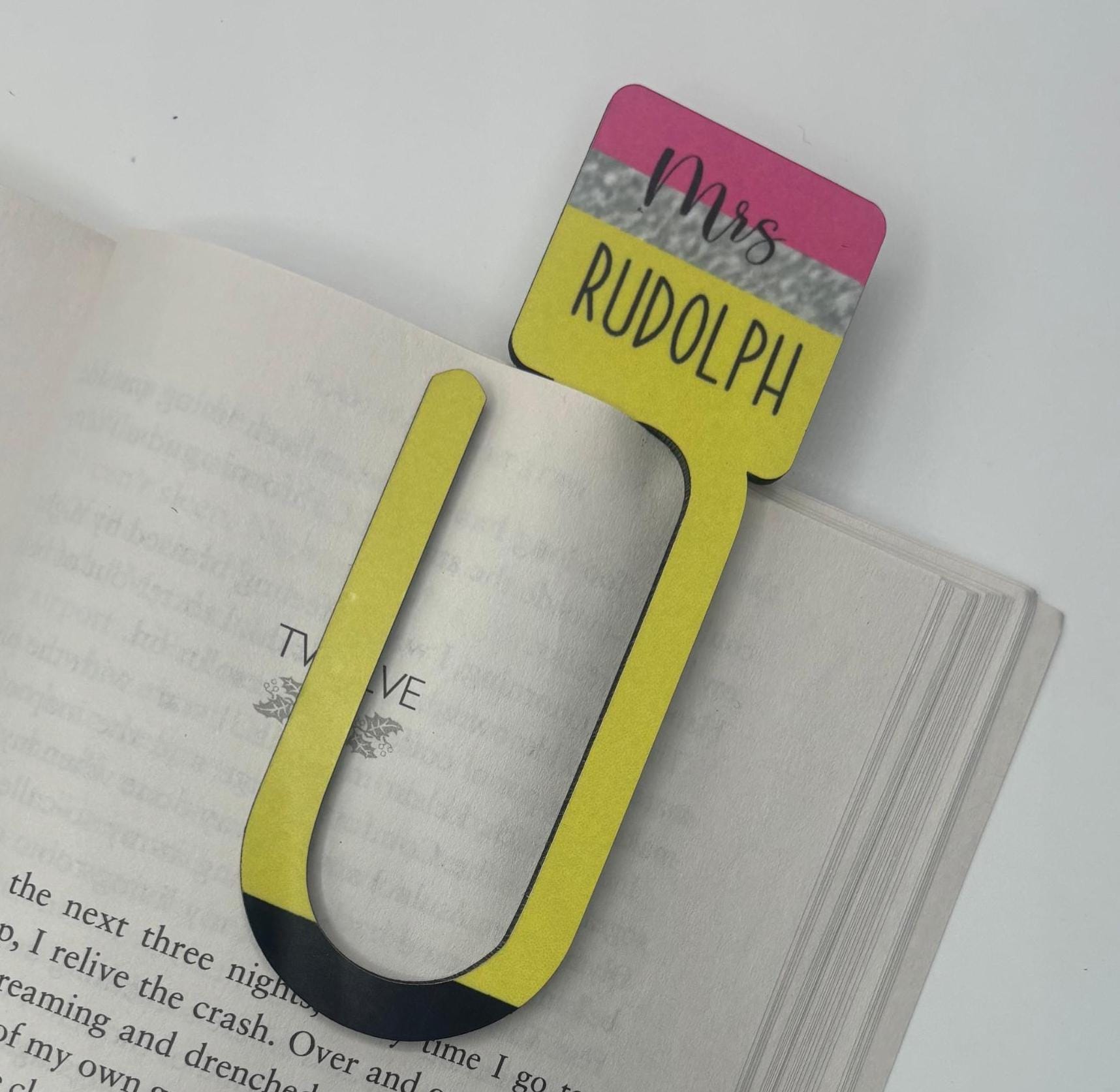 Personalized Teacher Bookmark Teacher Appreciation Gift Custom Planner clip Book Accessory Teaching Supply paperclip bookmark personalized