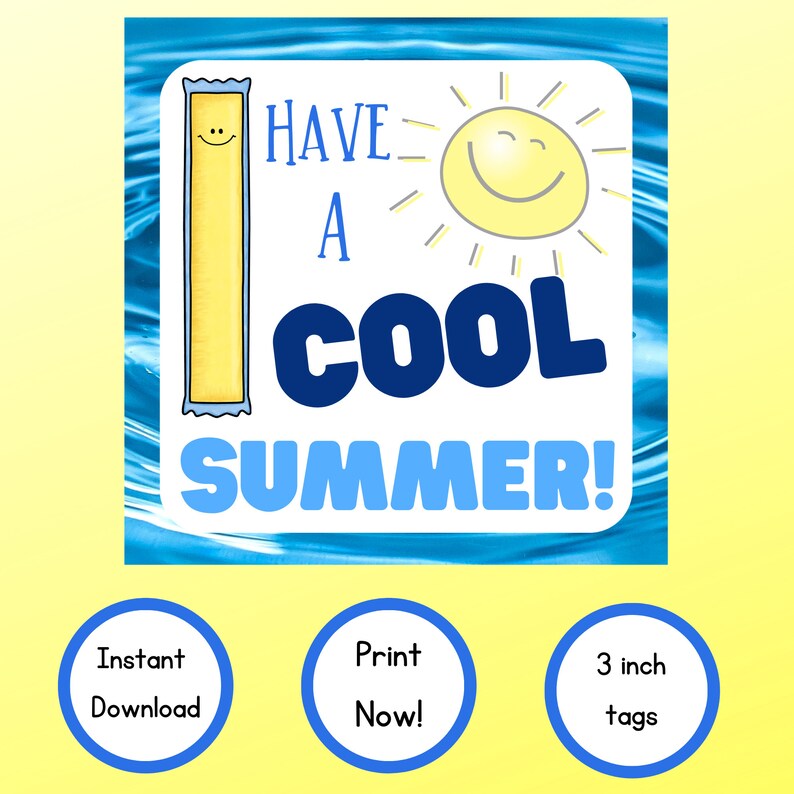 Printable End of School Year Gift Tag for Students Classmates or ...