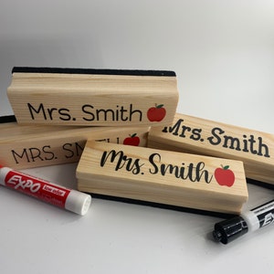 Personalized teacher white board eraser teacher appreciation thank you teacher gift end of school year custom eraser gift set for teacher