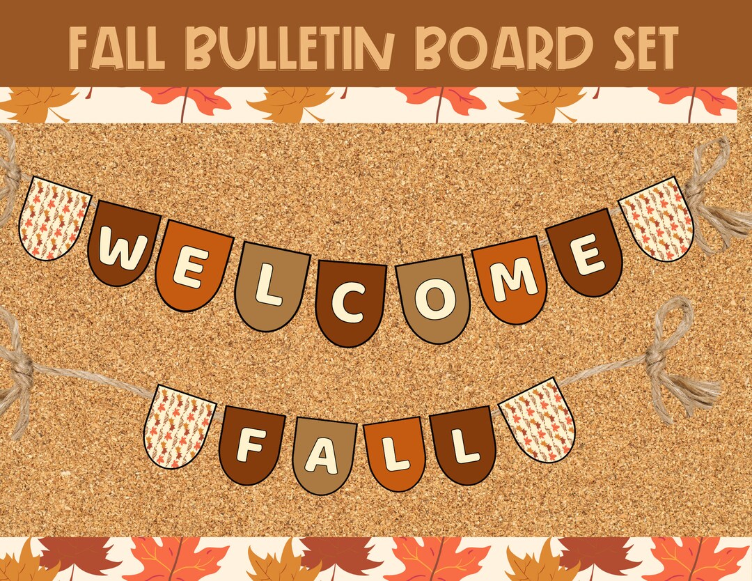 Fall Bulletin Board Classroom Decor Fall Printable Banner Etsy