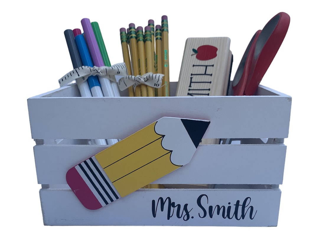 Personalized Teacher Gift Pencil Organizer Back to School Gift Kinder ...