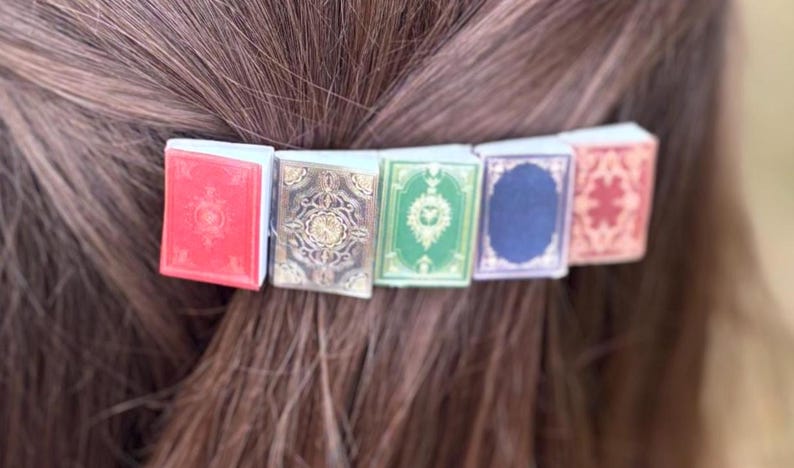 Bookish Hair Accessory Back to School Gift Graduation Present Birthday Gift for Reader Literature Enthusiast Gift Bibliophile Gift English Teacher Present Writer Gift Student Gift
