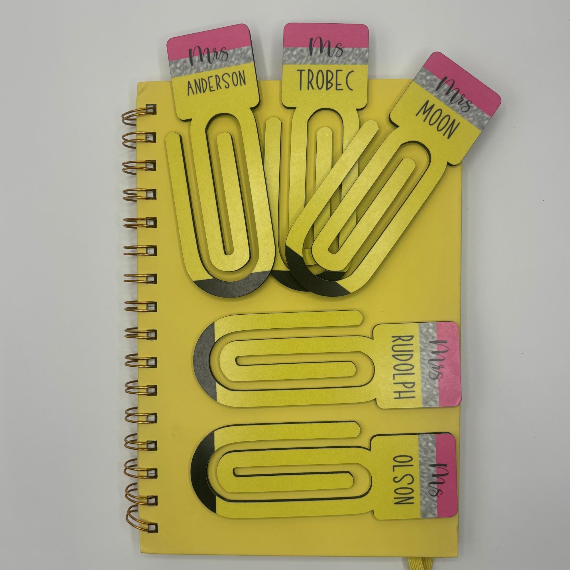 Personalized Teacher Bookmark Teacher Appreciation Gift Custom Planner clip Book Accessory Teaching Supply paperclip bookmark personalized
