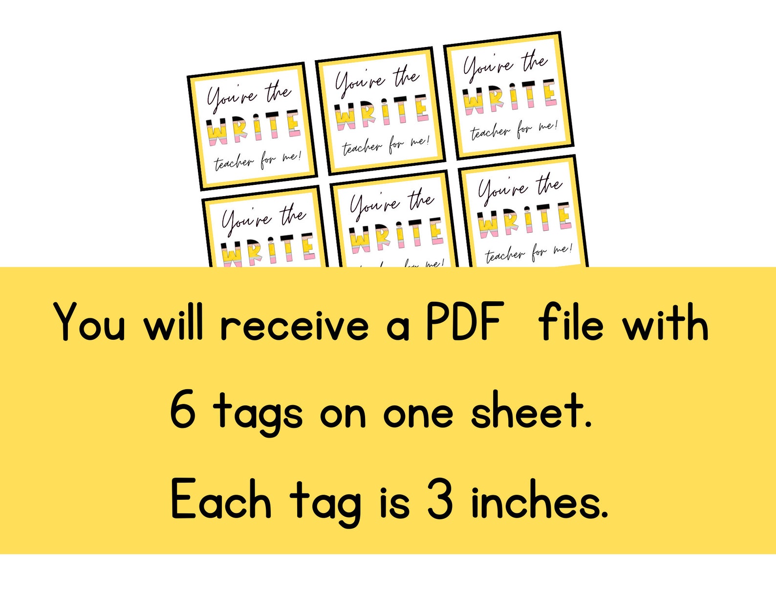 Back to School Teacher Gift Tag Printable Cookie Tag Meet the Teacher ...