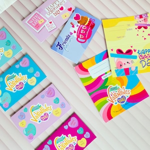 Cartes de bonbons, cartes de Saint-Valentin, étiquettes imprimables
