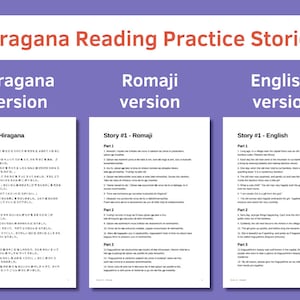 Hiragana Reading Practice Stories for Beginners