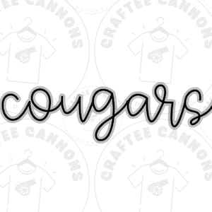 Cougars Digital File | SVG & PNG for Cricut, DTF Printing, School Spirit Wear, Mascot Design