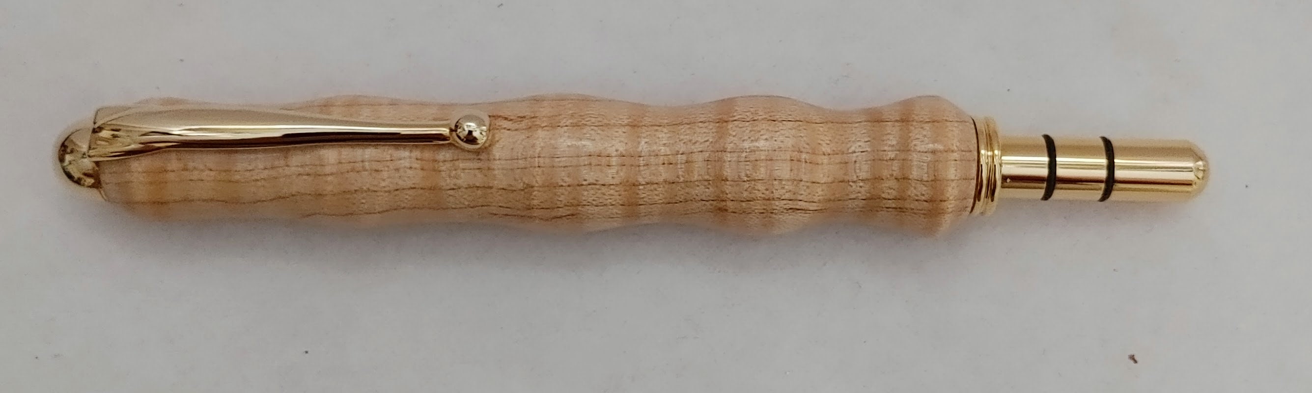 Little Ripper Pen Seam Ripper in Tiger Maple With Pen Clip Open - Etsy