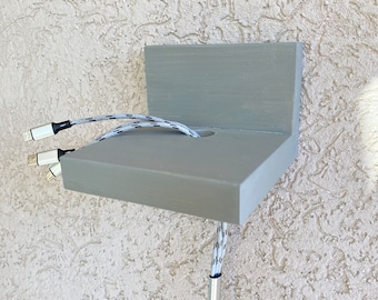 Étagère flottante universelle compacte, présentoir pour caméras de sécurité, petites plantes, rangement, organisateur mural, étagère à tableaux en bois, étagère de galerie