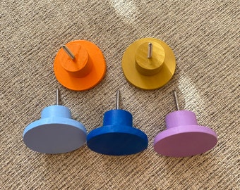 Fun Small Hooks with Pre-installed Screw, Decorative Wall Coat, Rack Hangers Wooden Hook for Hallway Storage, Hook Without Drilling