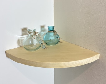 Mensola angolare per baby monitor, mensola per telecamera di sicurezza domestica, mensole rotonde in legno per piante galleggianti, organizer da parete in pino, TheArtOfShelves