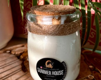 Summer House Coconut Soy Wax Surf Candle Fire Pet