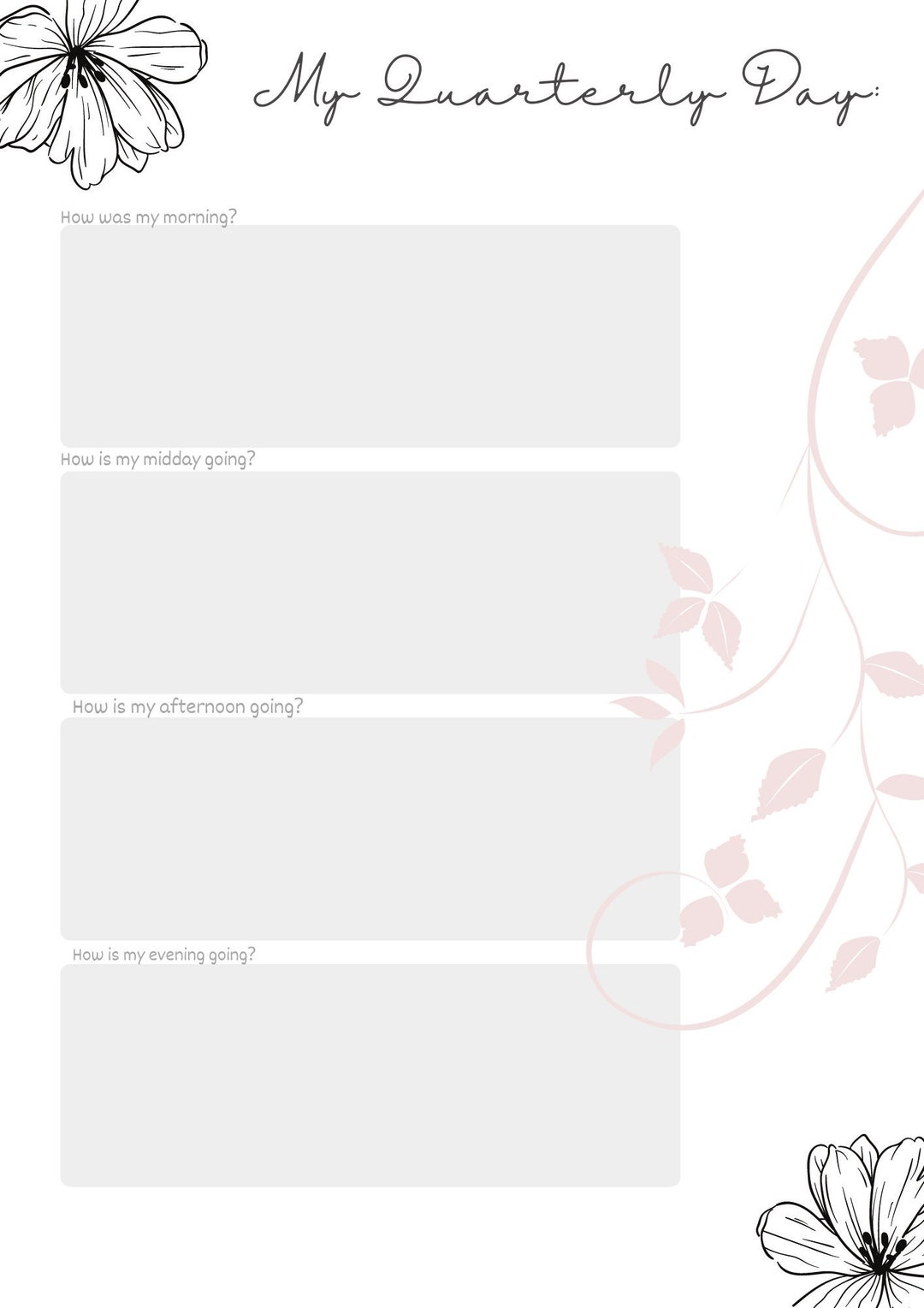 Daily Printable, Instant Download, Printable Planner, Daily Schedule - Etsy