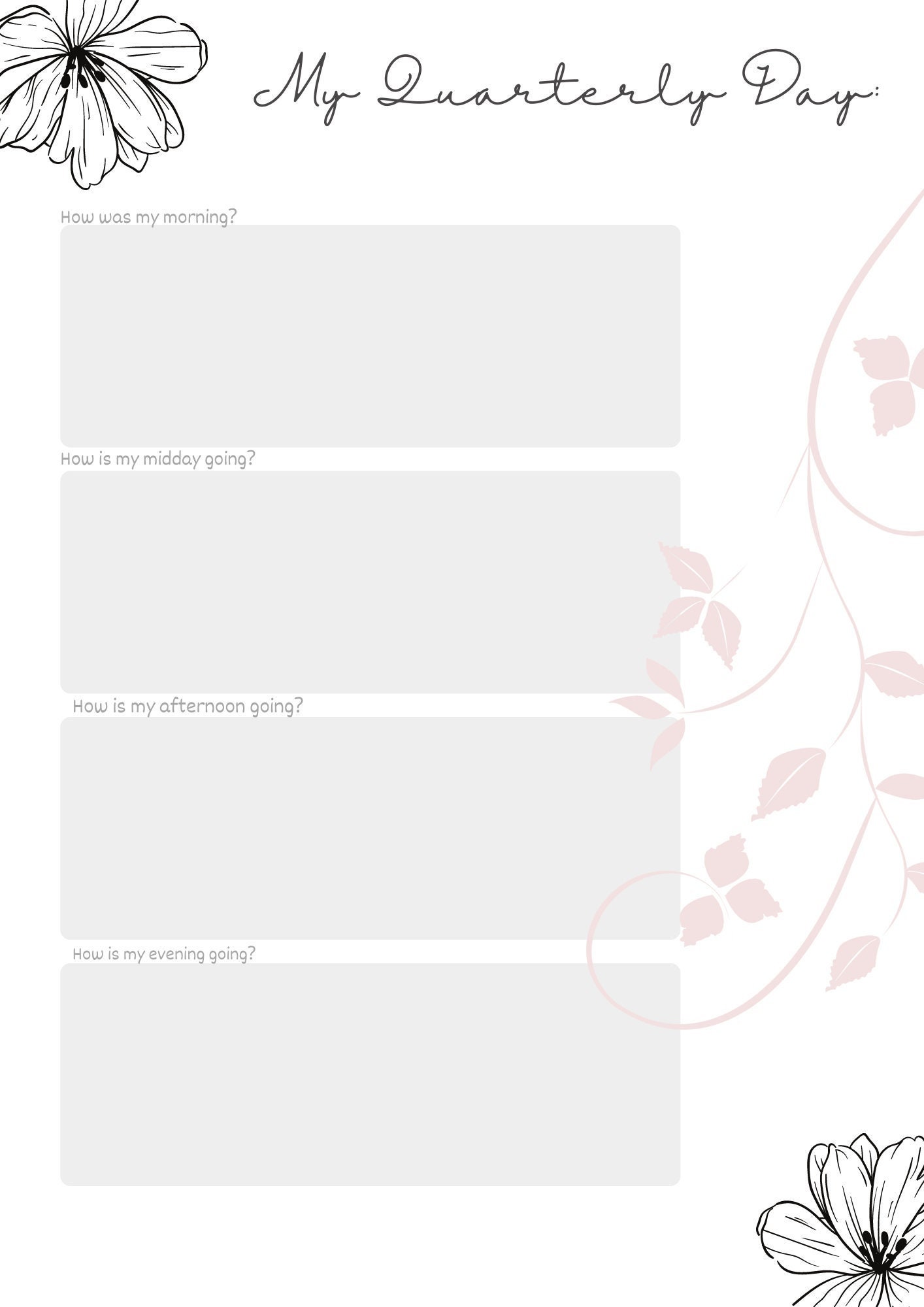 Daily Printable, Instant Download, Printable Planner, Daily Schedule - Etsy