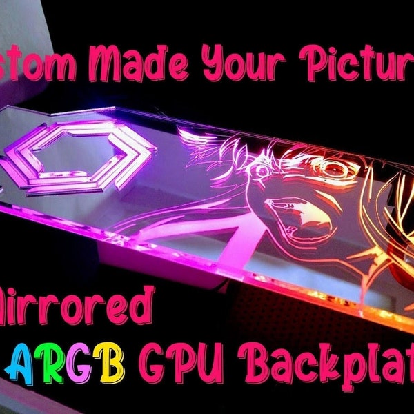 Custom Your Picture & Size Mirrored GPU Backplate ARGB Backplate Phantom Light,RGB Graphics Card Mirrored Backplate, Rgb Light Board