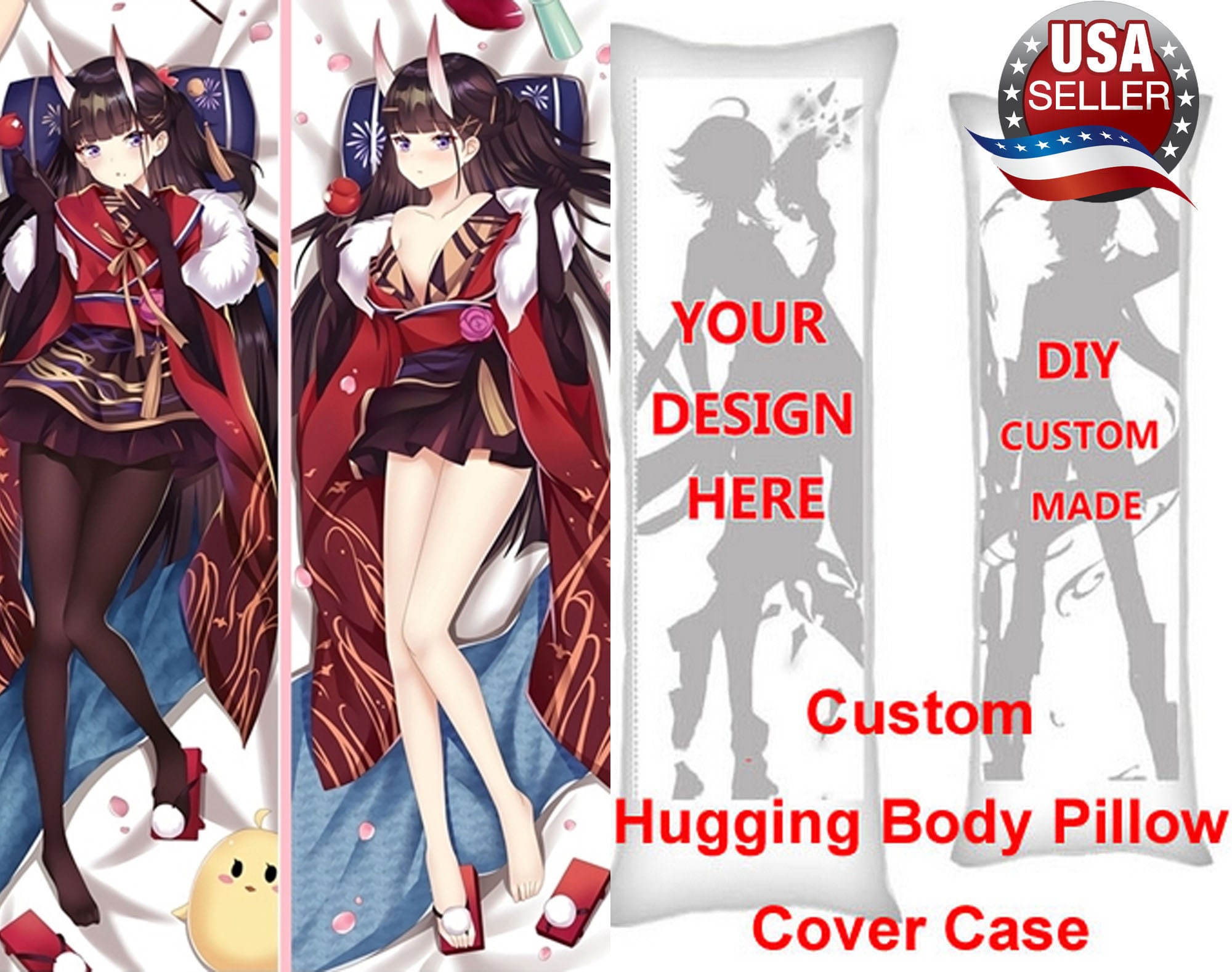 Saiko Yonashi Tokyo Ghoul Dakimakura Anime Body Pillow Case 18039-1  Female Animal ears –