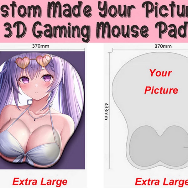 Nach Maß Ihr Bild Gaming 3D Mauspad, Extra Großes Life-Size Gaming Anime 3D Mauspad, Gamer Table Genshin Impact 3D Mauspad