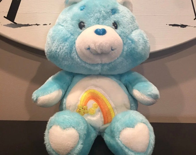 1984 Wish Bear Care Bear, Blue Care Bear, Wish Bear 84, Blue Wish Bear