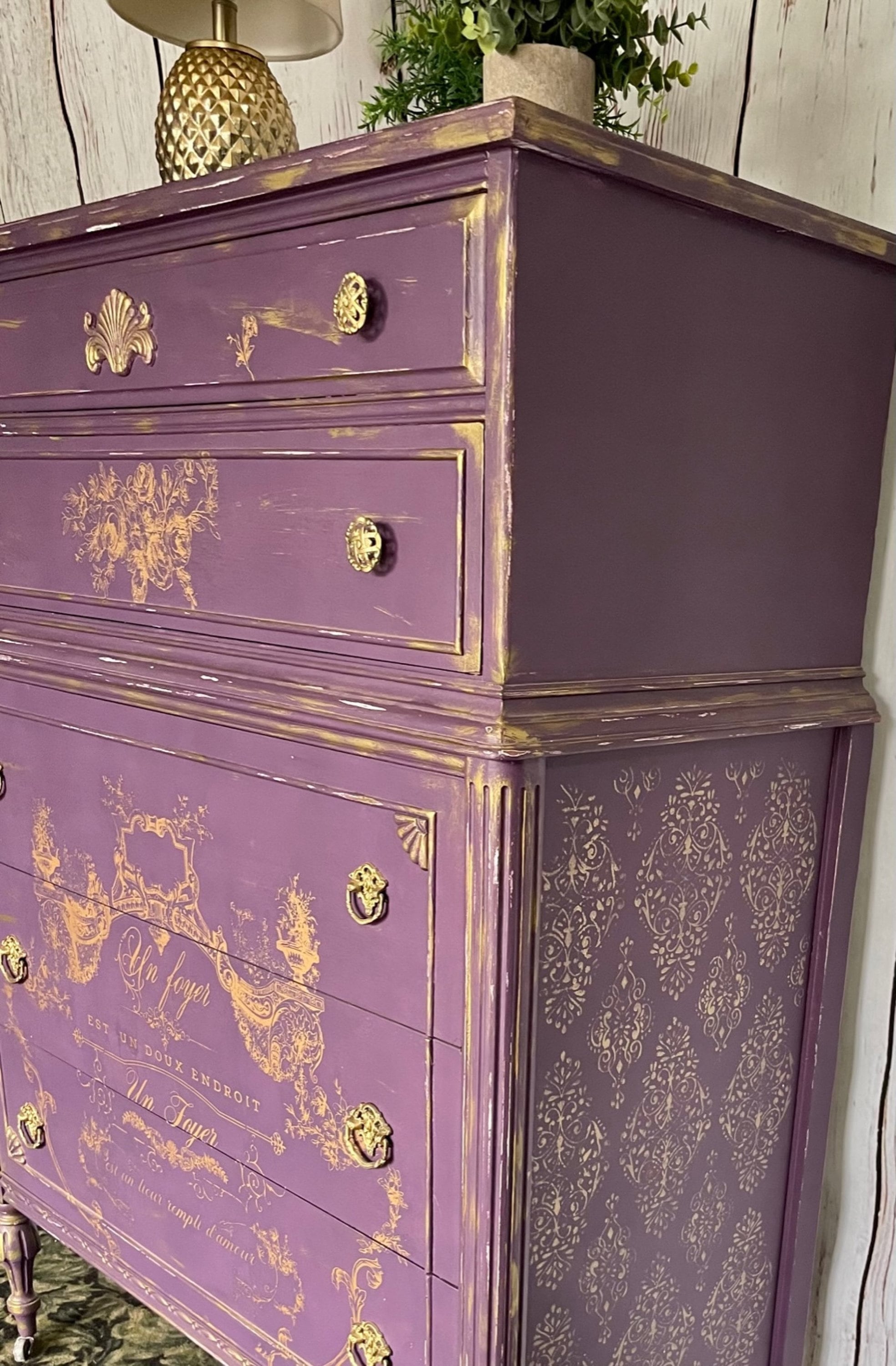 PURPLE DRESSER- SOLD / CAN MAKE REPLICA — Posh In Home Decor