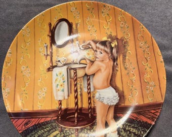 Vintage Collector Plate Amber Glenice Yesterdays Series 1982 Limited Edition Plate