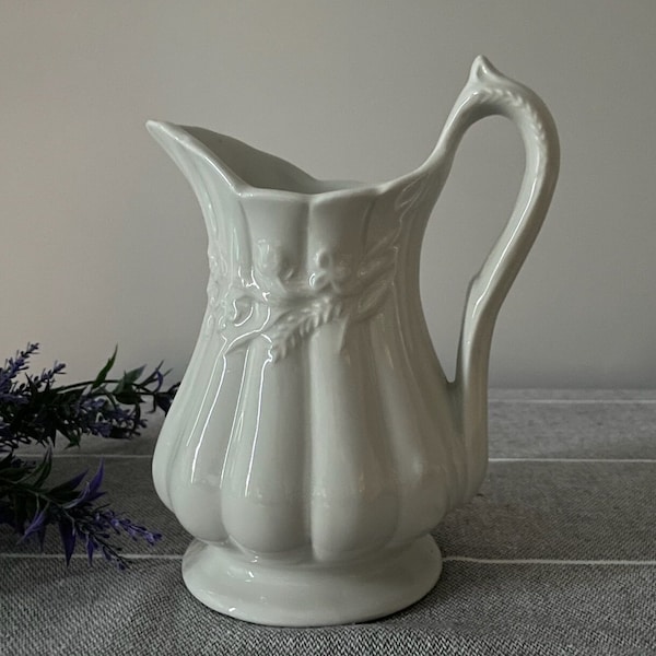 Vintage Red Cliff Ironstone Fine China Cream Pitcher