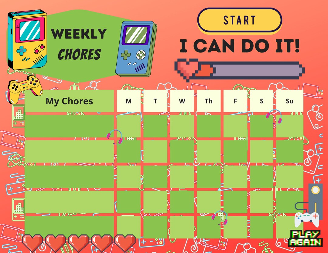 Kids Daily Behavior Chart Printable Daily Chart Toddler Etsy