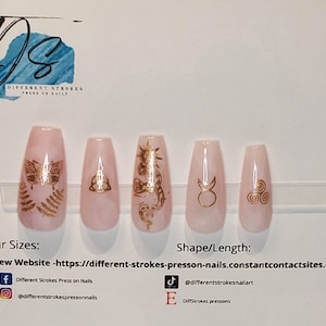 Pink quartz Pagan 10pc press on nail set