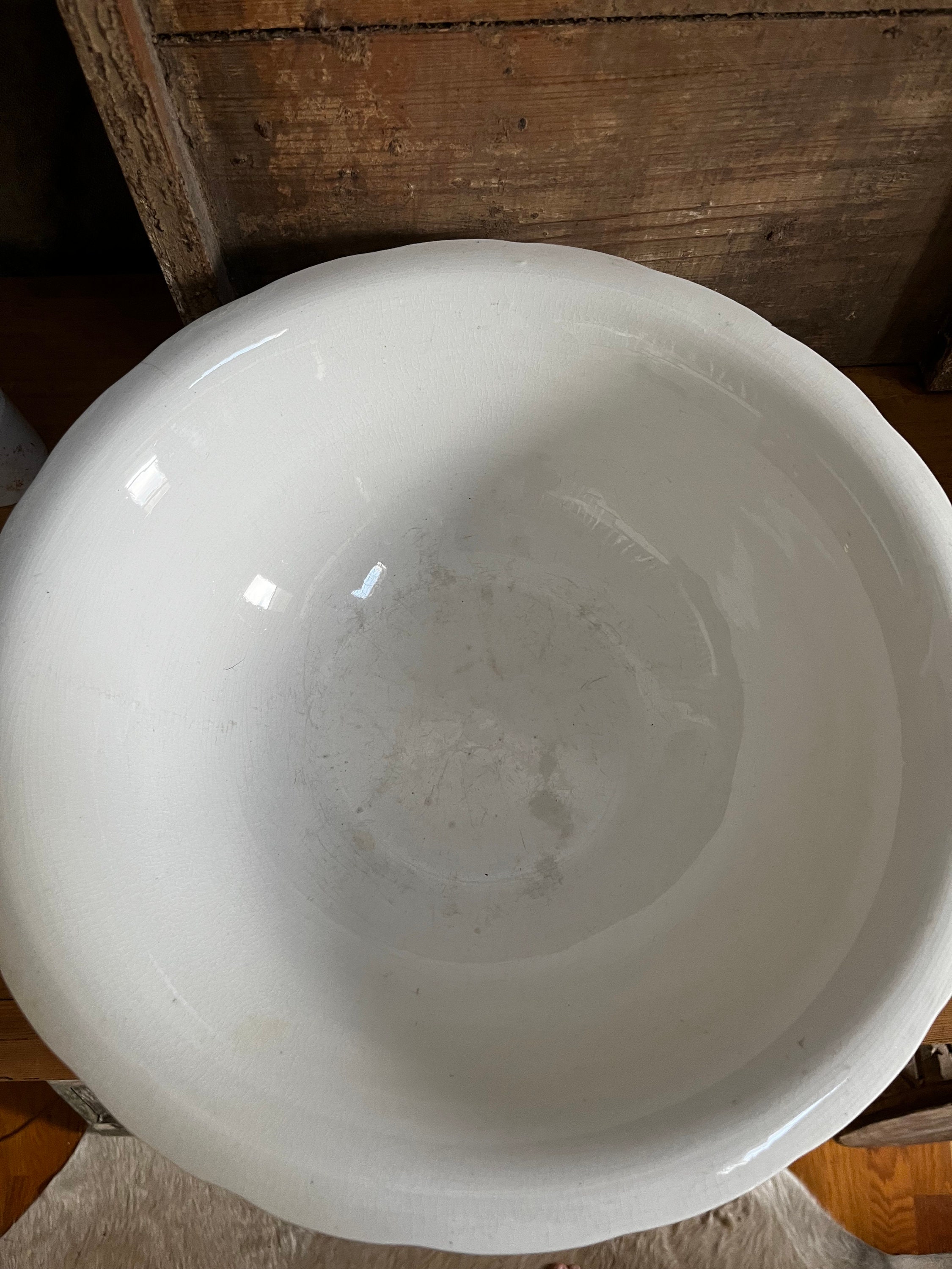 Large Ironstone Bowl - Etsy