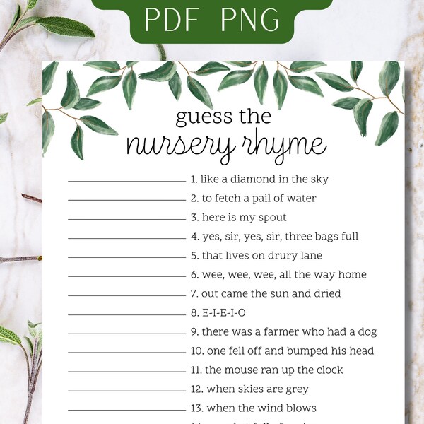 Nursery Rhyme Emoji Game Etsy