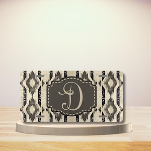Southwestern front license plate, Custom Aztec License Plate, Aztec license plate, front license plate, Car tags with initial, Black car tag