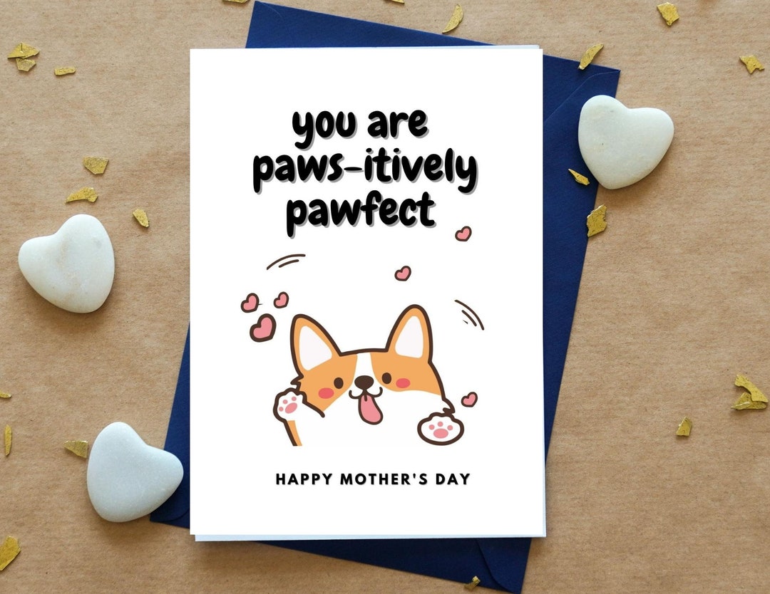 Dog Mom Card for Mother’s Day - Gift From Dog Mom - Pun Card - Funny ...