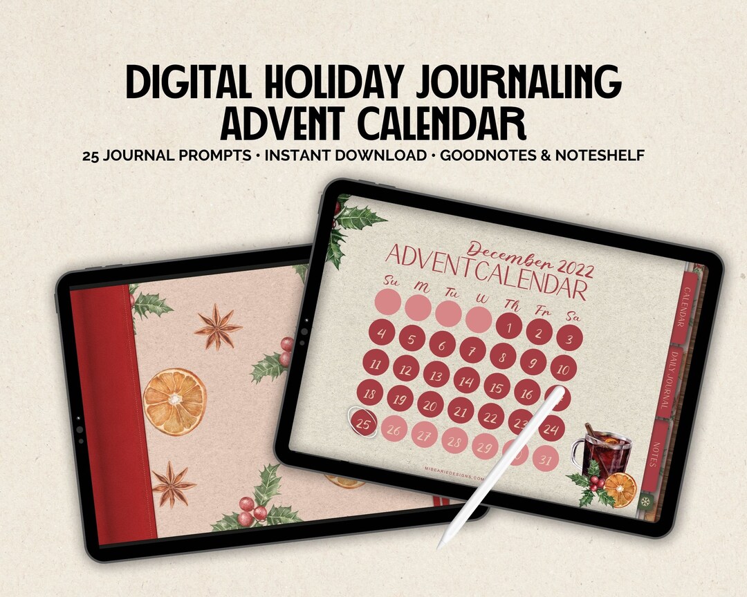 Digital Advent Calendar Advent Calendar Christmas Advent Calendar