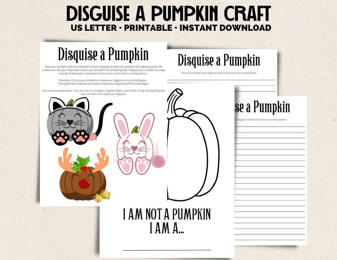 Disguise a Pumpkin - Halloween Disguise a Pumpkin Craft Project ...