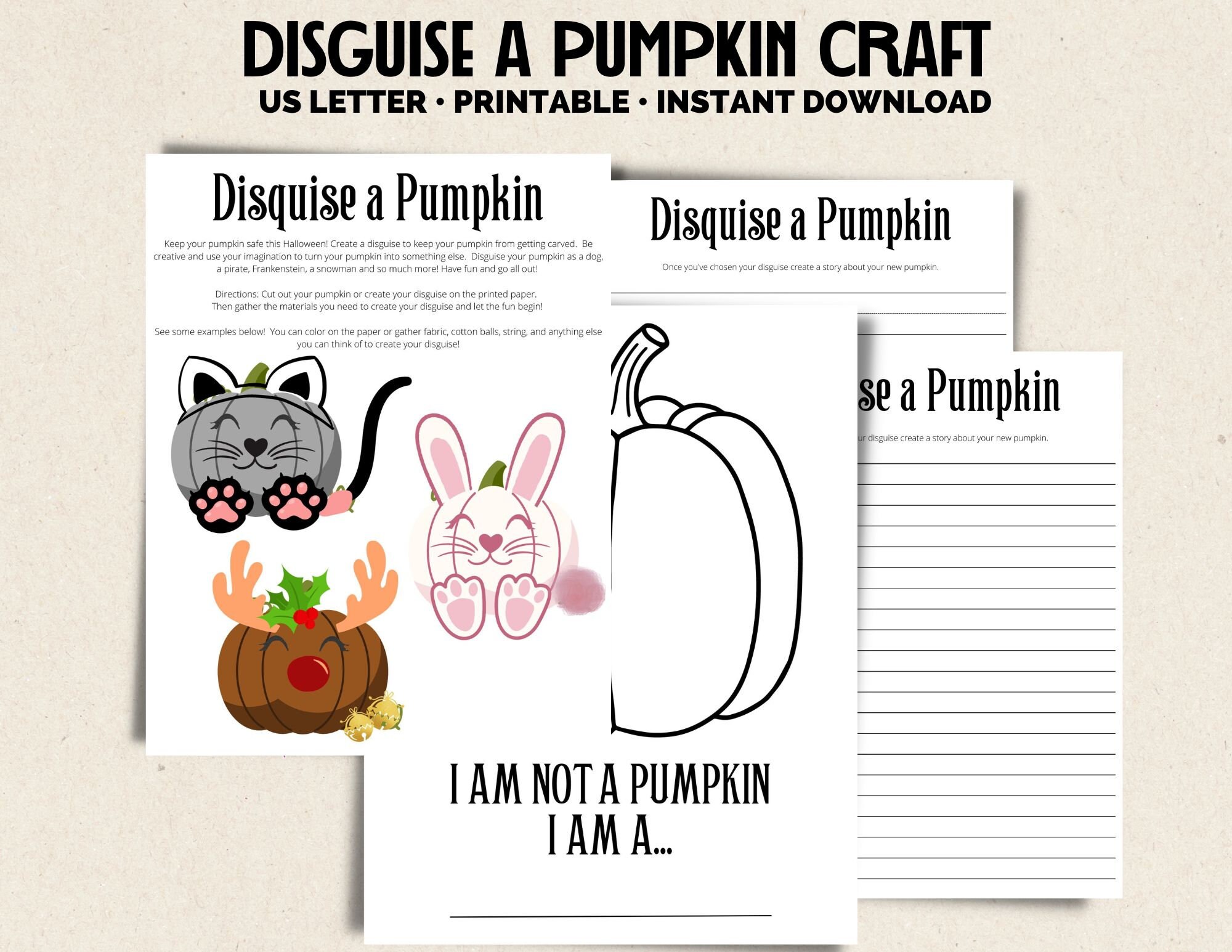 Disguise a Pumpkin - Halloween Disguise a Pumpkin Craft Project ...