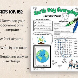 Earth Day Printable Activity Sheet - Earth Day Activities - Earth Day ...