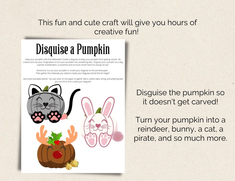 Disguise a Pumpkin - Halloween Disguise a Pumpkin Craft Project ...