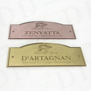 Barn Stall Sign with Horse Head #1 | Indoor & Outdoor | Horse Stall Name Plate | Custom Name Sign for Horse Stall