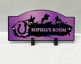 Equestrian Door Sign | Children Bedroom Door Sign | Personalized Name Sign | Athlete Sign | Bedroom Plaque | Sport Sign | Horse Sign | Barn