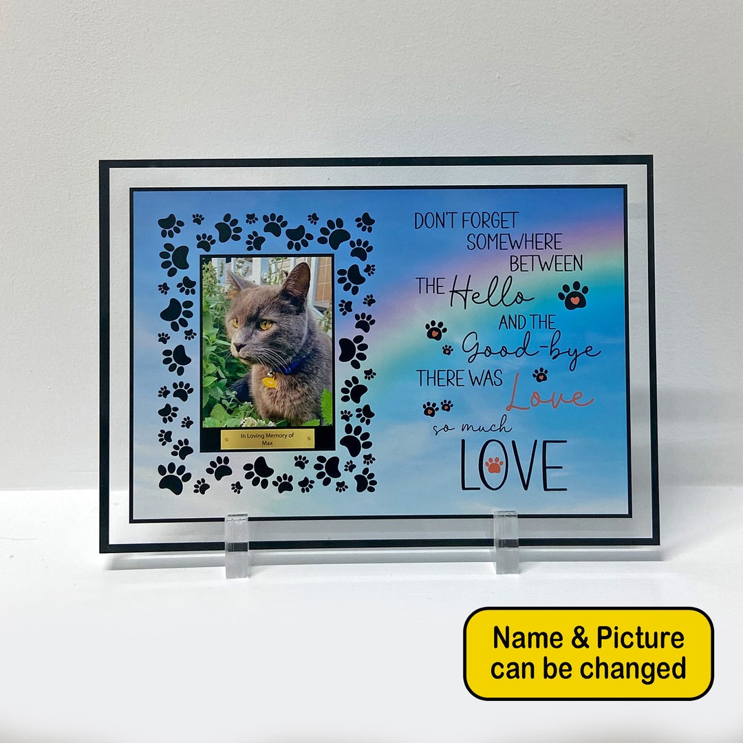 Personalized Rainbow Bridge Memorial Plaque | Sympathy Gift Pet Loss ...