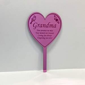 Personalized Cemetery Memorial Heart Stake / Garden Decoration image 5