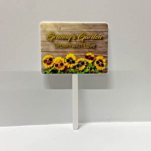 Sunflowers with Glasses Cemetery Memorial Heart Stake | Grave Decoration | Garden Stake Decoration