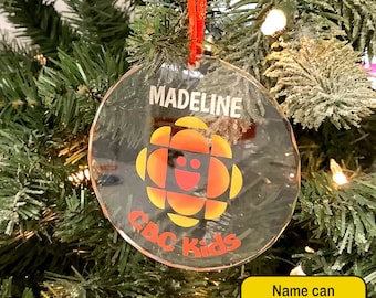 Personalized CBC Kids K9 Crystal Ornament | Licensed CBC Merchandise | Made in Canada | Christmas