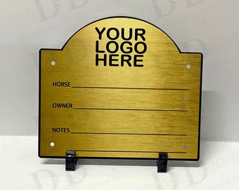 Large Barn Stall Sign with your Logo | Horse Stall Name Plate | Custom Name Sign for Horse Stall