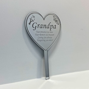 Personalized Cemetery Memorial Heart Stake / Garden Decoration / Grave Decoration image 6